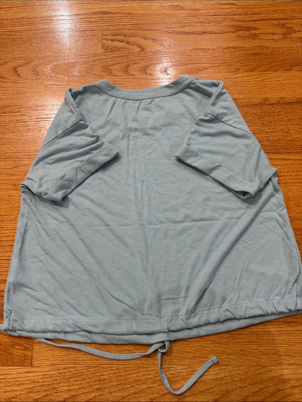 American Eagle Outfitters Girls Short-Sleeve Drawstring Tee - Sage Green - Picture 5 of 5